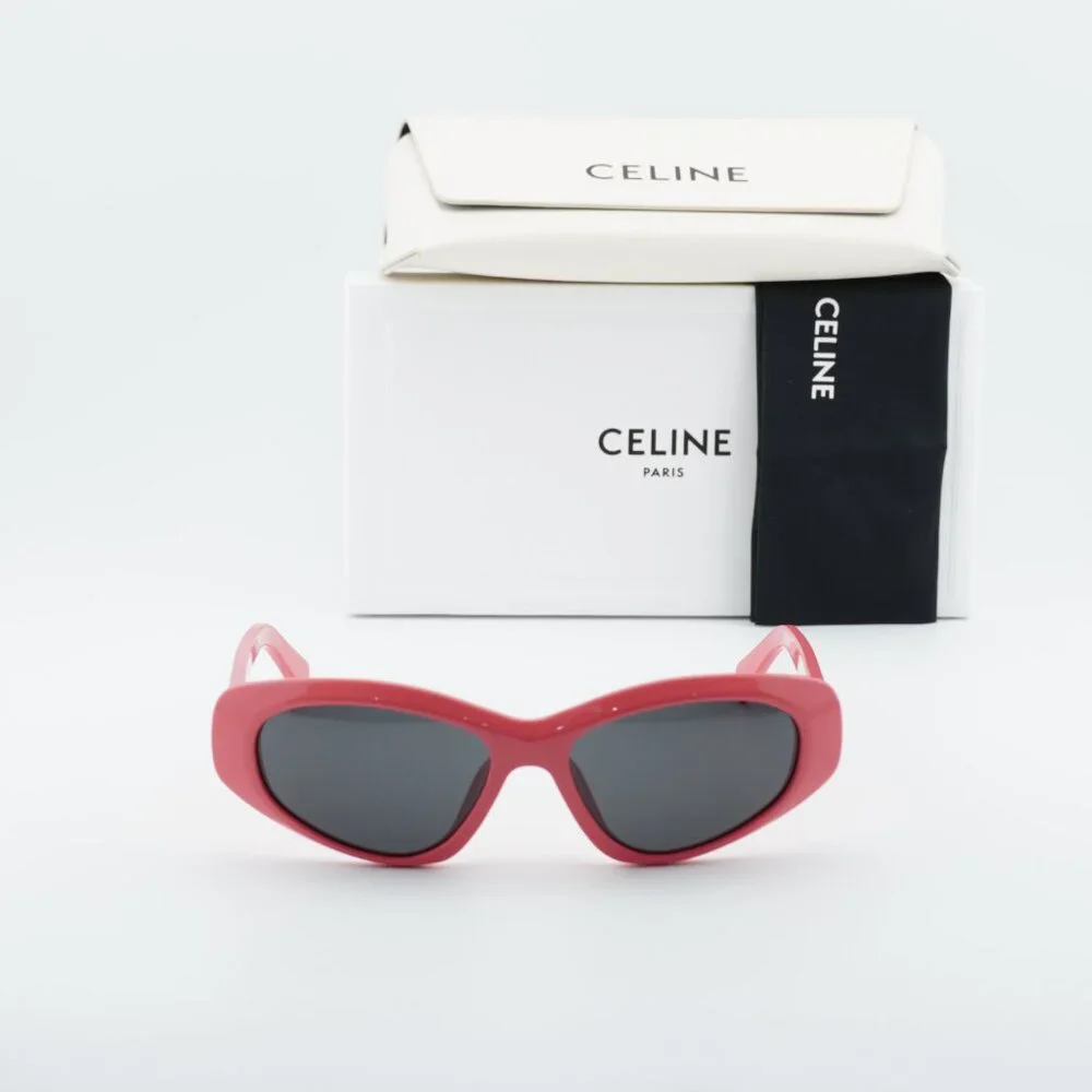 Celine CL40279U 72A Sunglasses Pink Cat Eye Frame, Grey Lenses - Picture 10 of 10